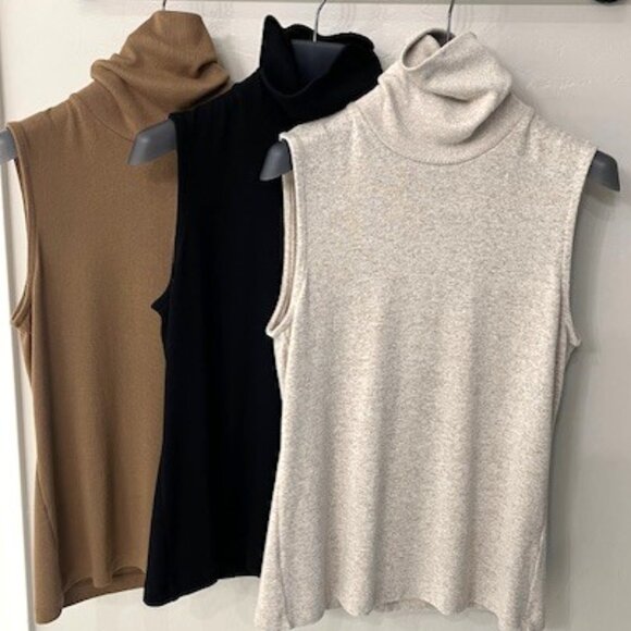 Lot of 3 Soft Luxe Turtleneck Tanks - Picture 1 of 9